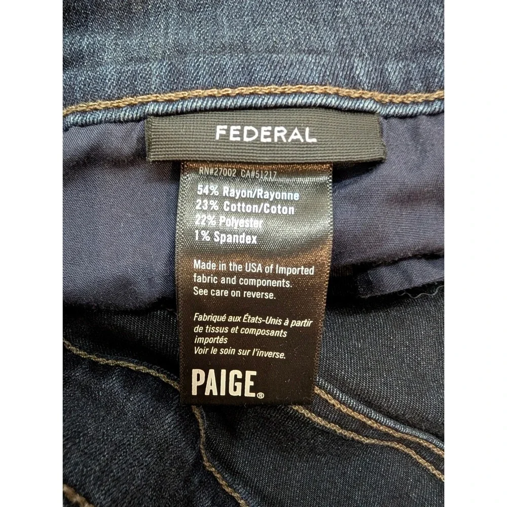 Paige Federal Slim Straight Jeans Mens 32x31 Cellar‎ Dark Wash M655521-2948